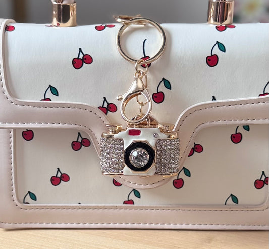 Cherry Flash Keychain – Cute Charm Accessory for Women
