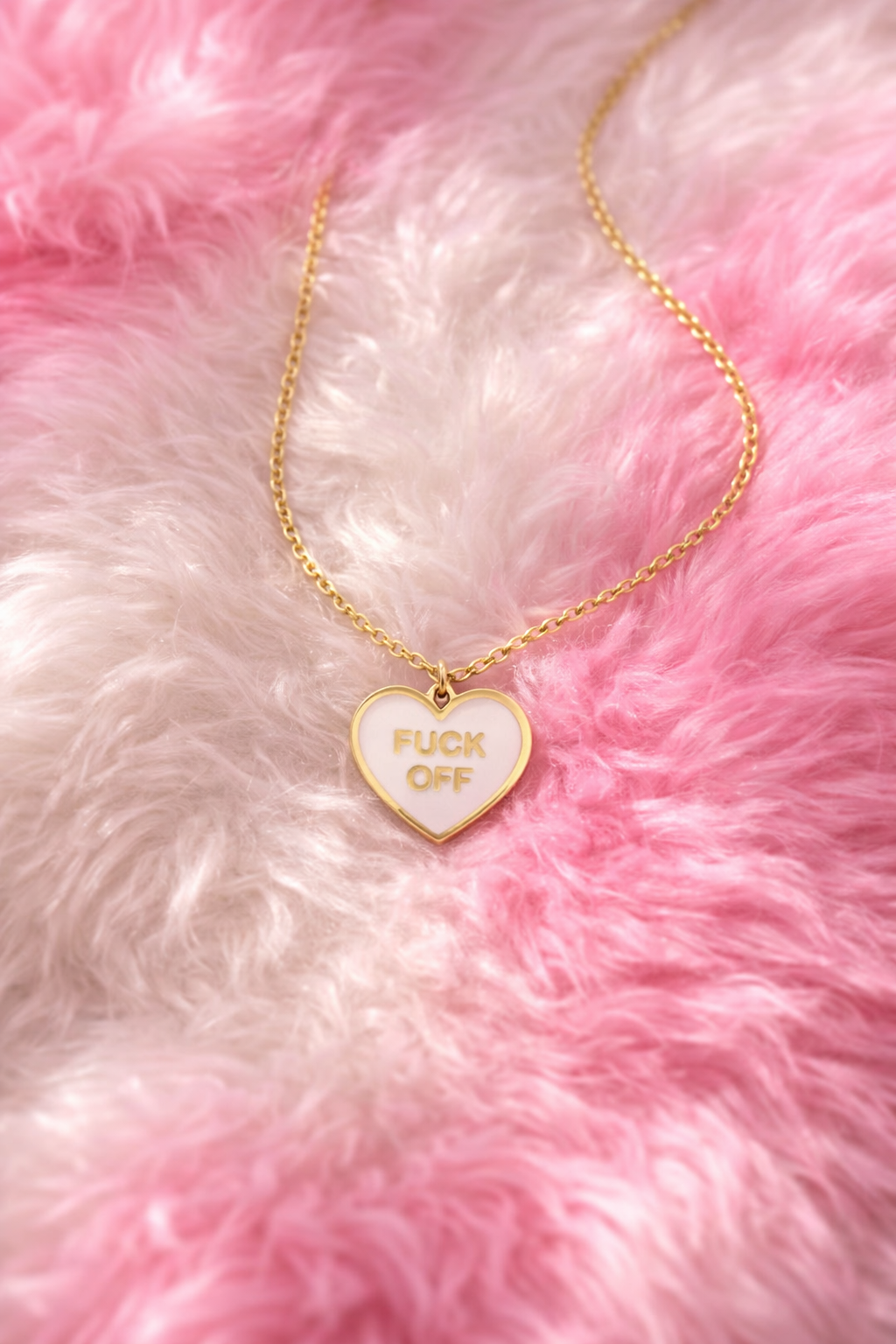 Fuck Off Heart Necklace