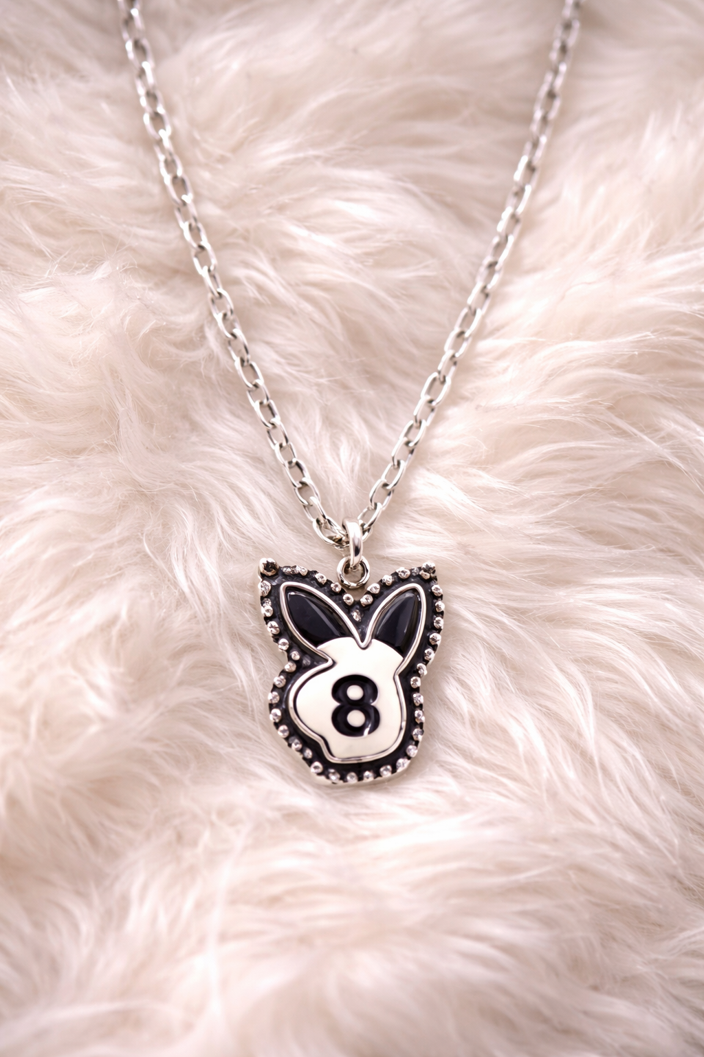 Eight Ball Bunny Necklace