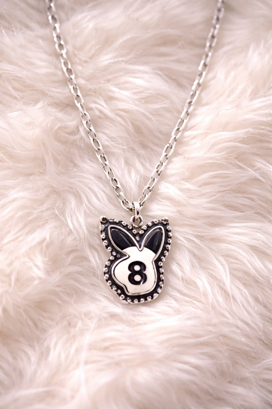 Eight Ball Bunny Necklace