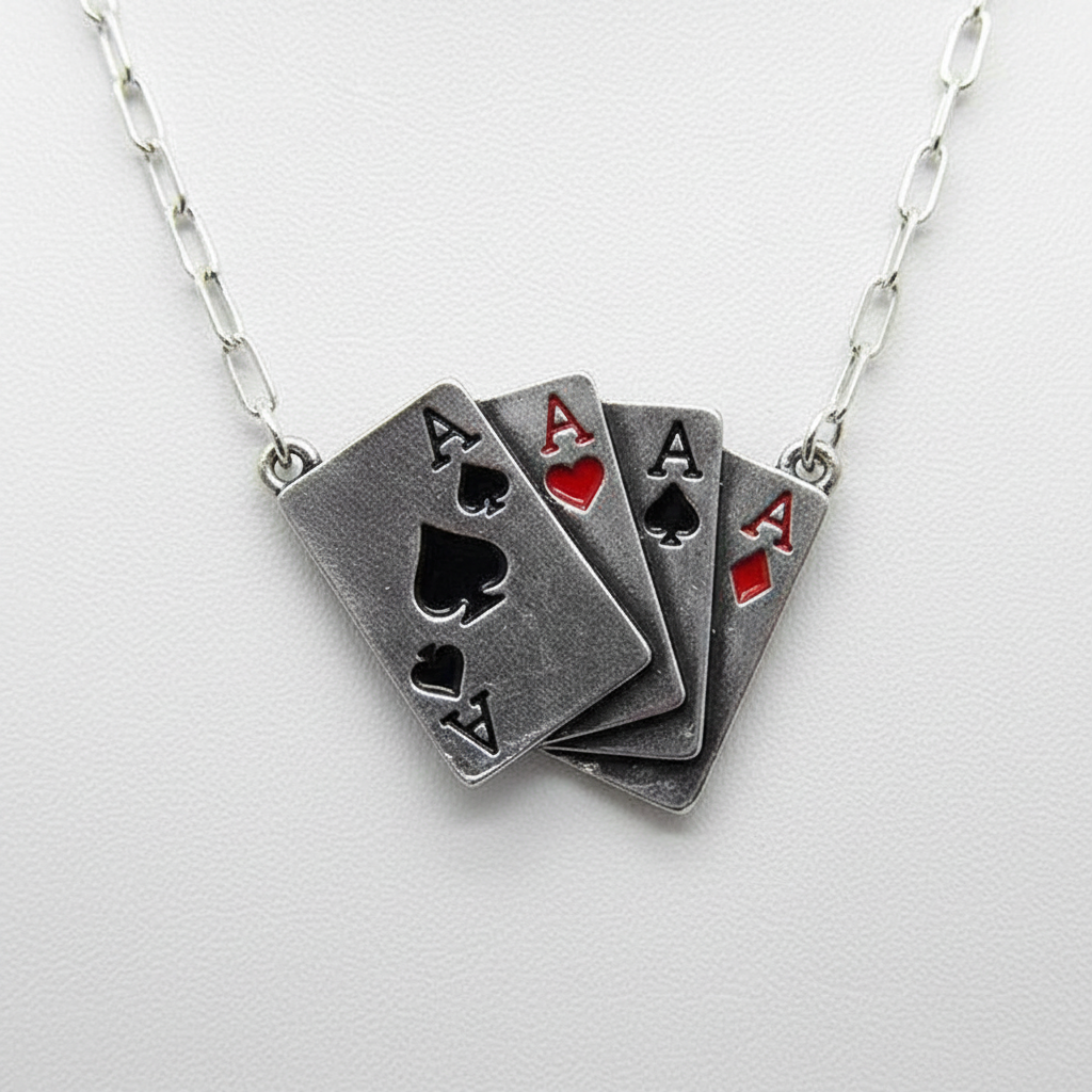 Four Aces Necklace close-up detail