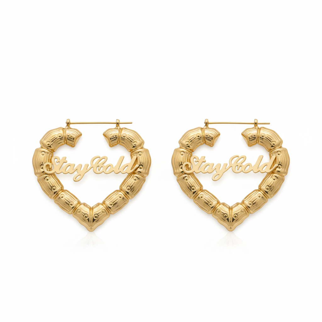 STAYCOLD Heart Earrings close-up detail