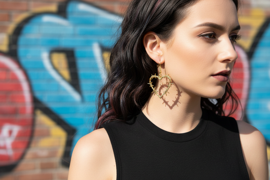Heart of Thornz Earrings lifestyle shot