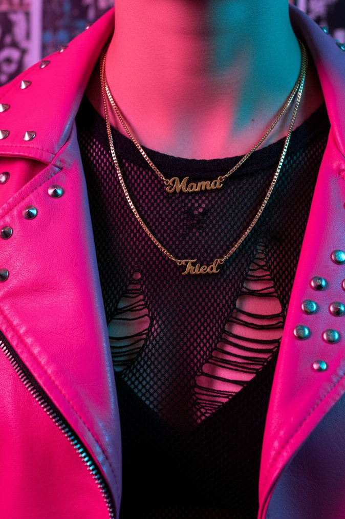 Mama Tried Necklace - Pink Punk Style